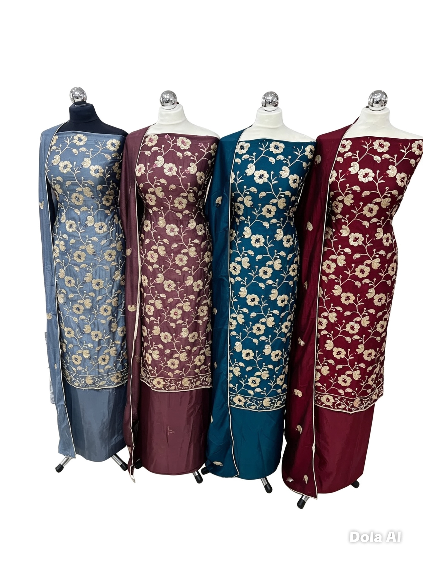 Embroidered Raw Silk