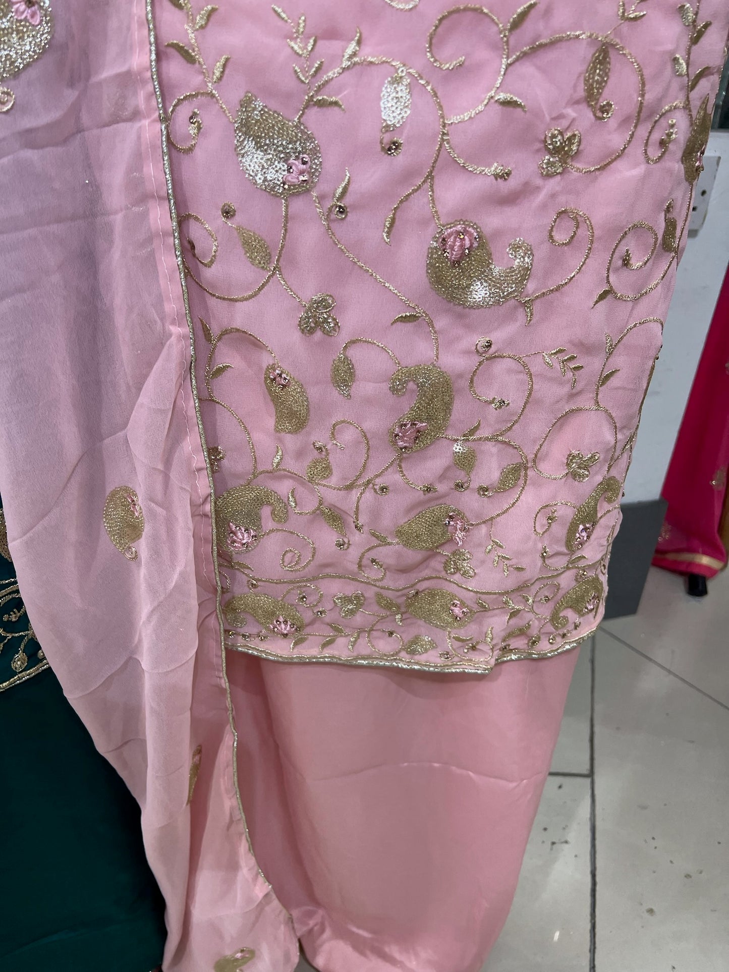 Embroidered Raw Silk
