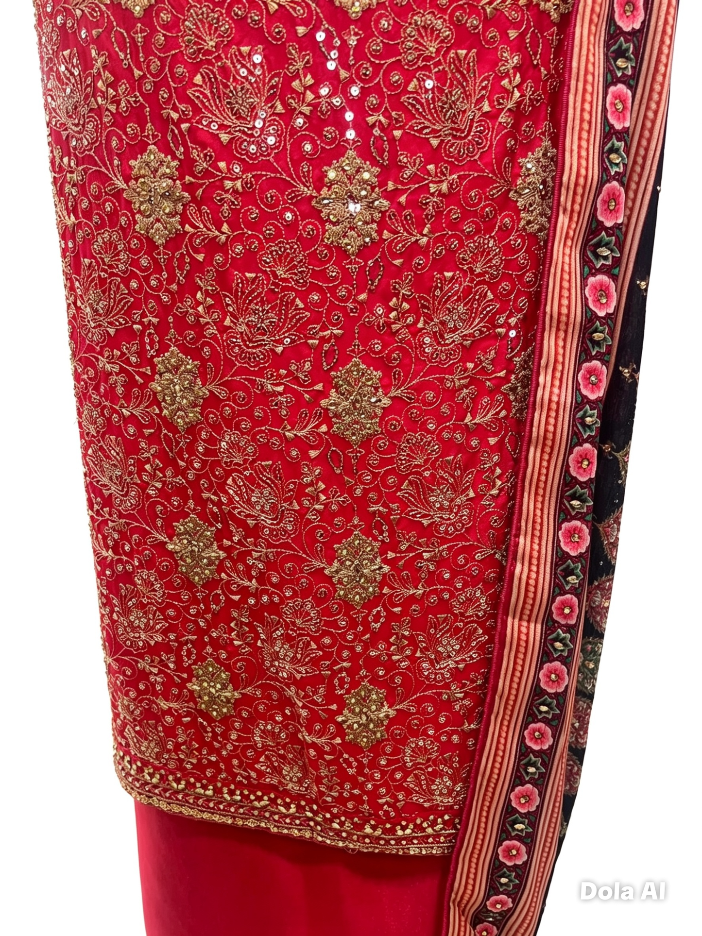 Embellished Dupion Silk