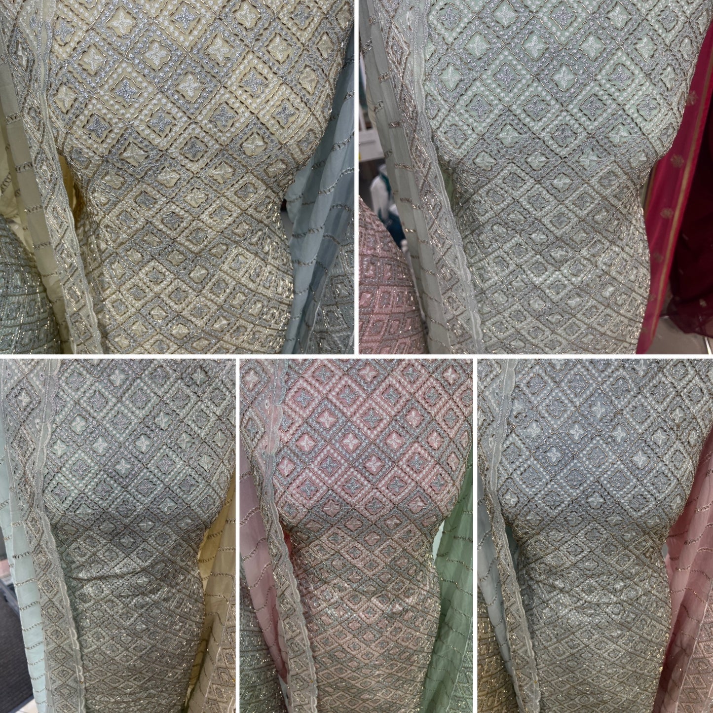 Embroidered Georgette — Thread Embroidery & Embroidered Dupatta