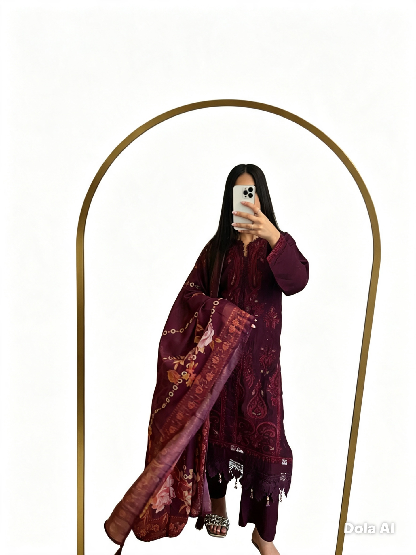 Maria B Inspired Thread Embroidered Luxury Viscose Suit Readymade