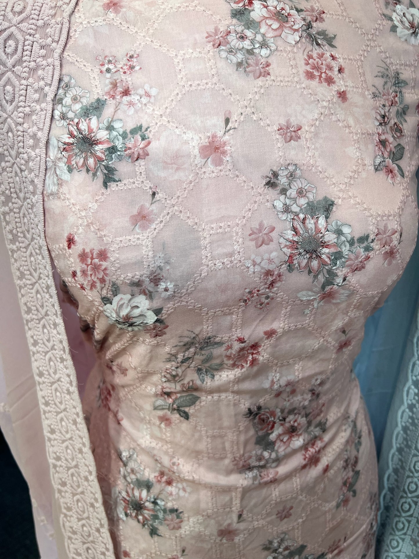 Embroidered Digital Print Cotton