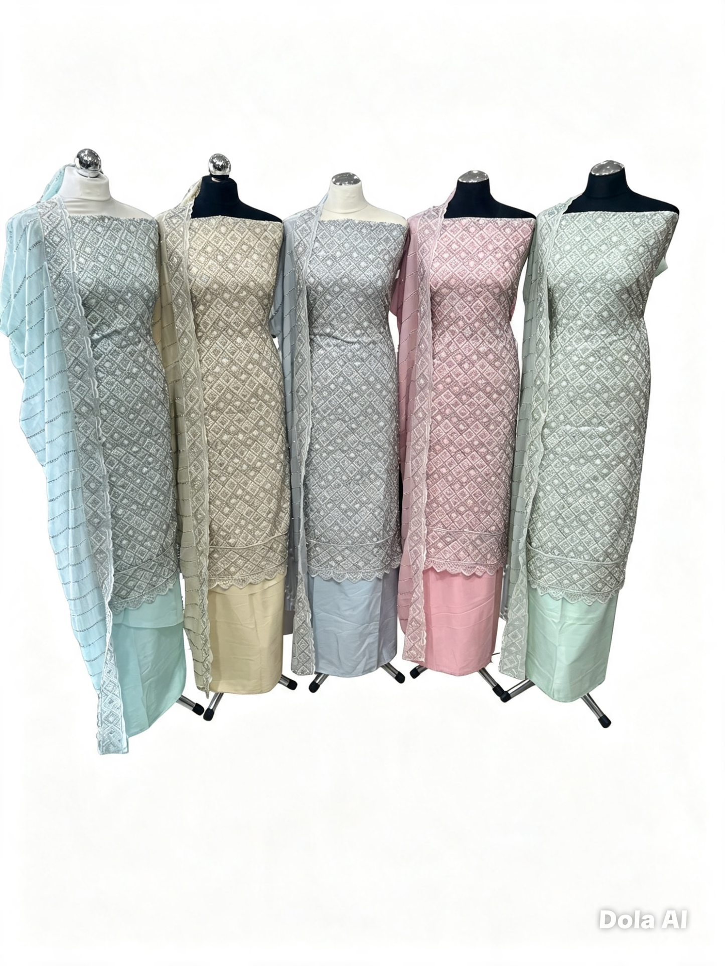 Embroidered Georgette — Thread Embroidery & Embroidered Dupatta