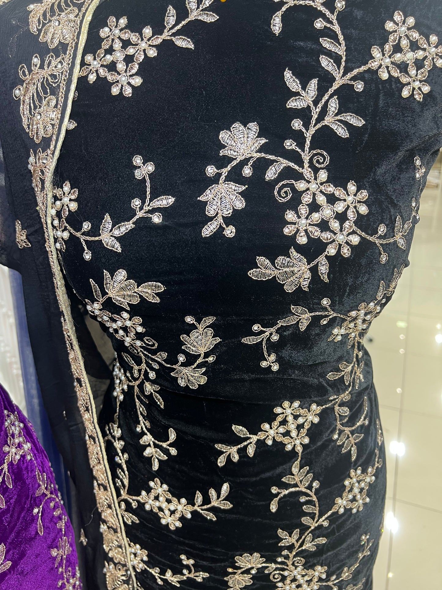 Premium Embroidered Velvet