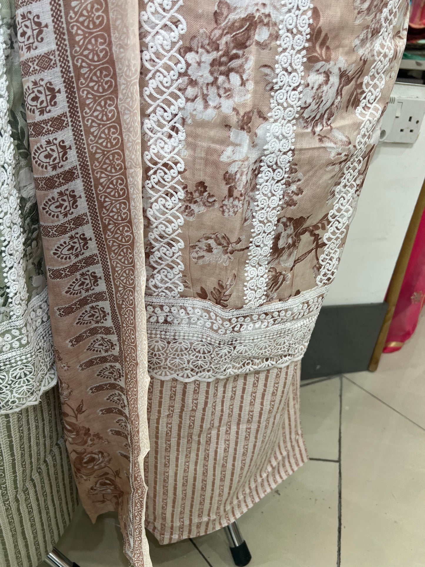 Digital Print & Embroidered Cotton