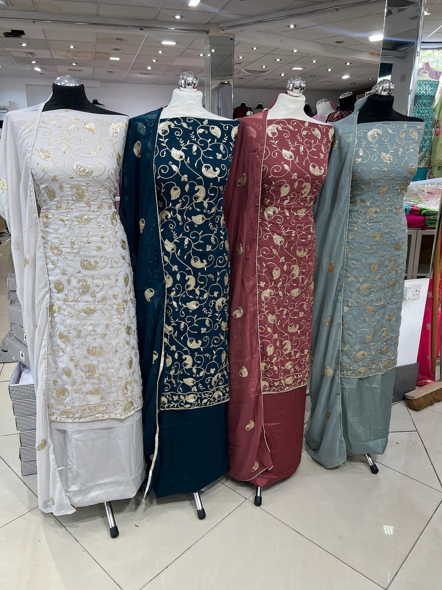 Embroidered Raw Silk