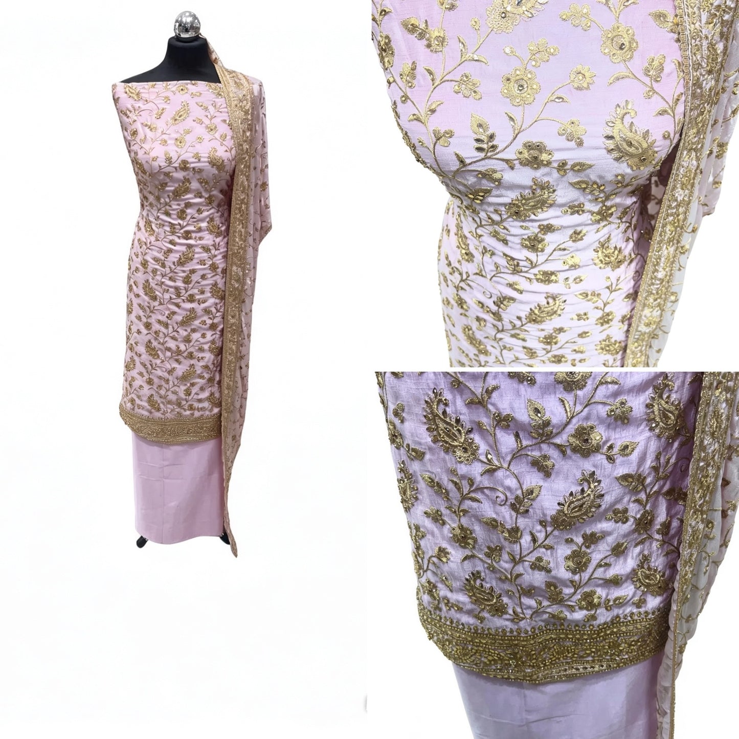 Embellished Dupion Silk