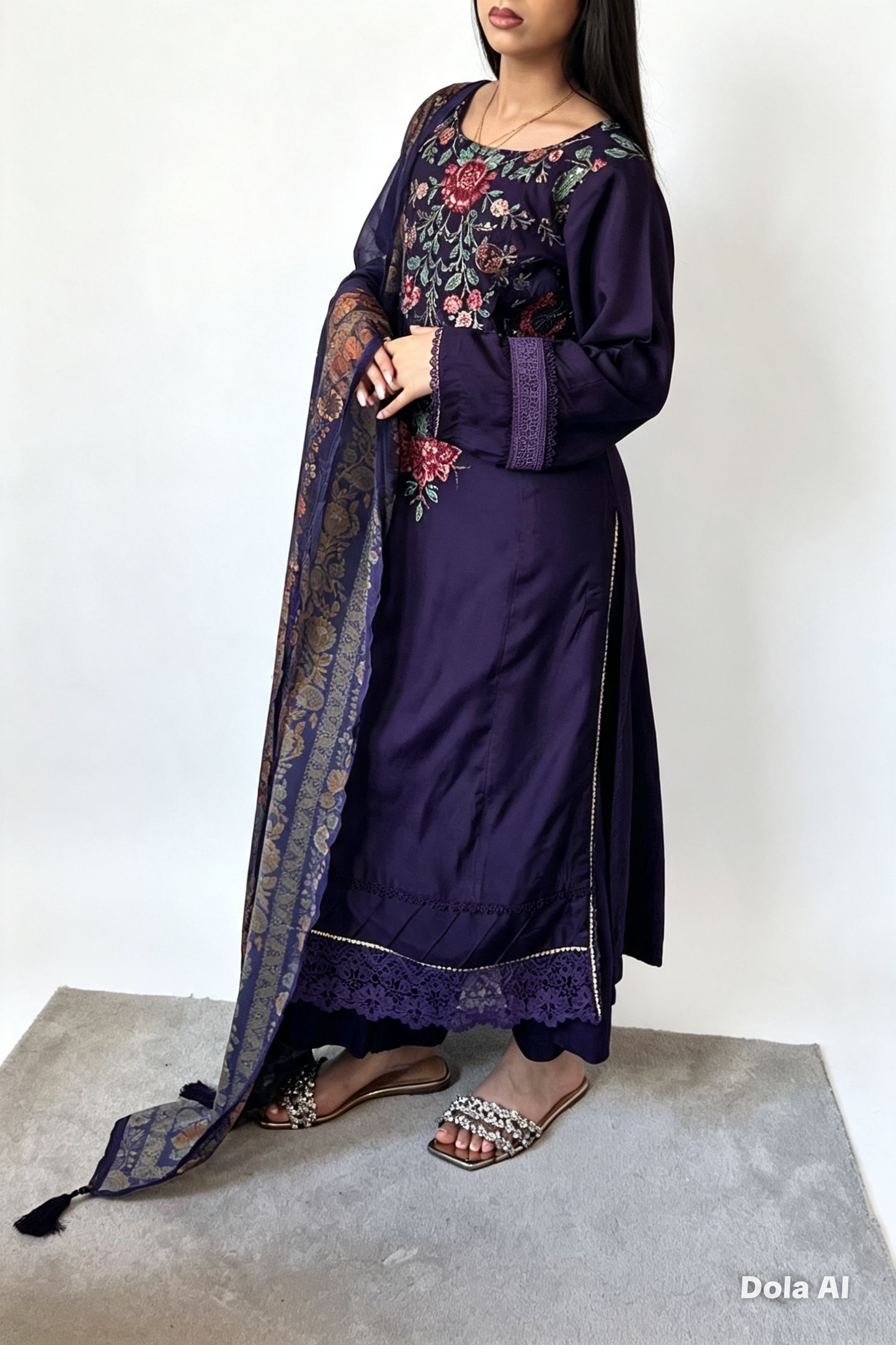 Maria B Inspired Thread Embroidered Luxury Viscose Suit