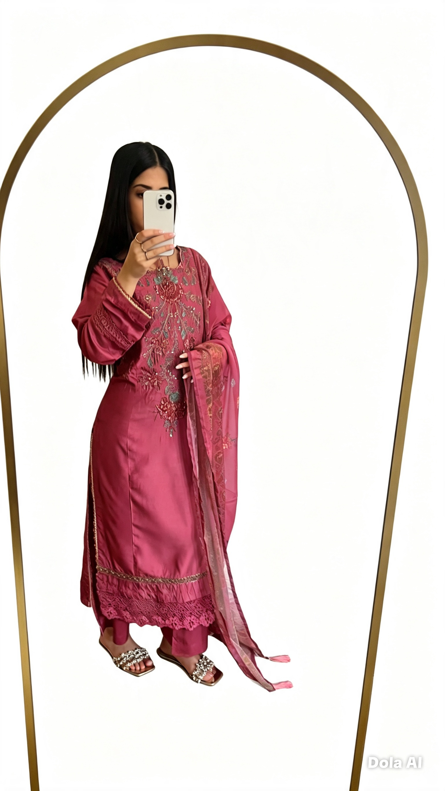 Maria B Inspired Thread‑Embroidered Luxury Viscose Suit