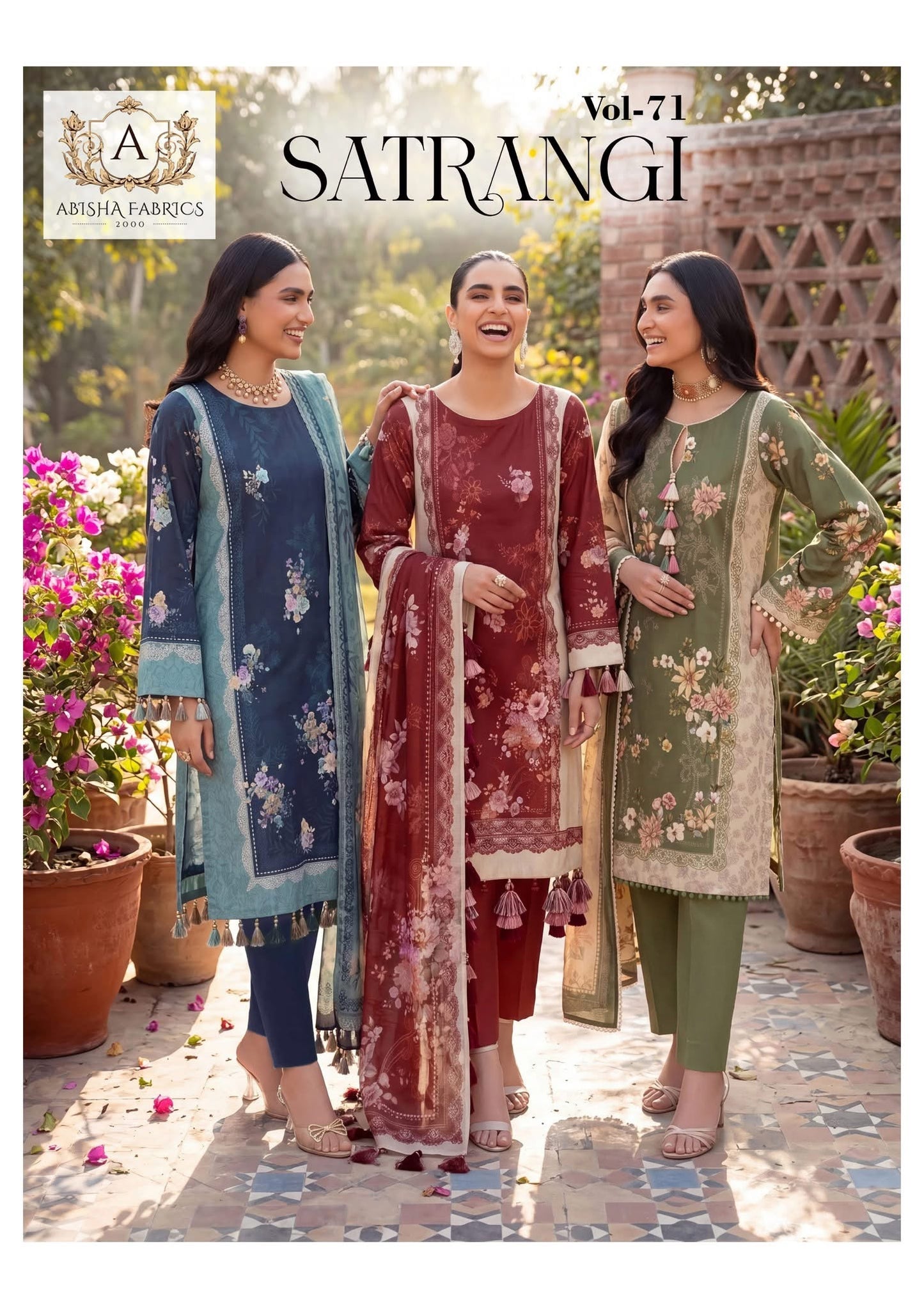 ✨ ABISHA FABRICS SATRANGI VOL 71 ✨-Design-01-10