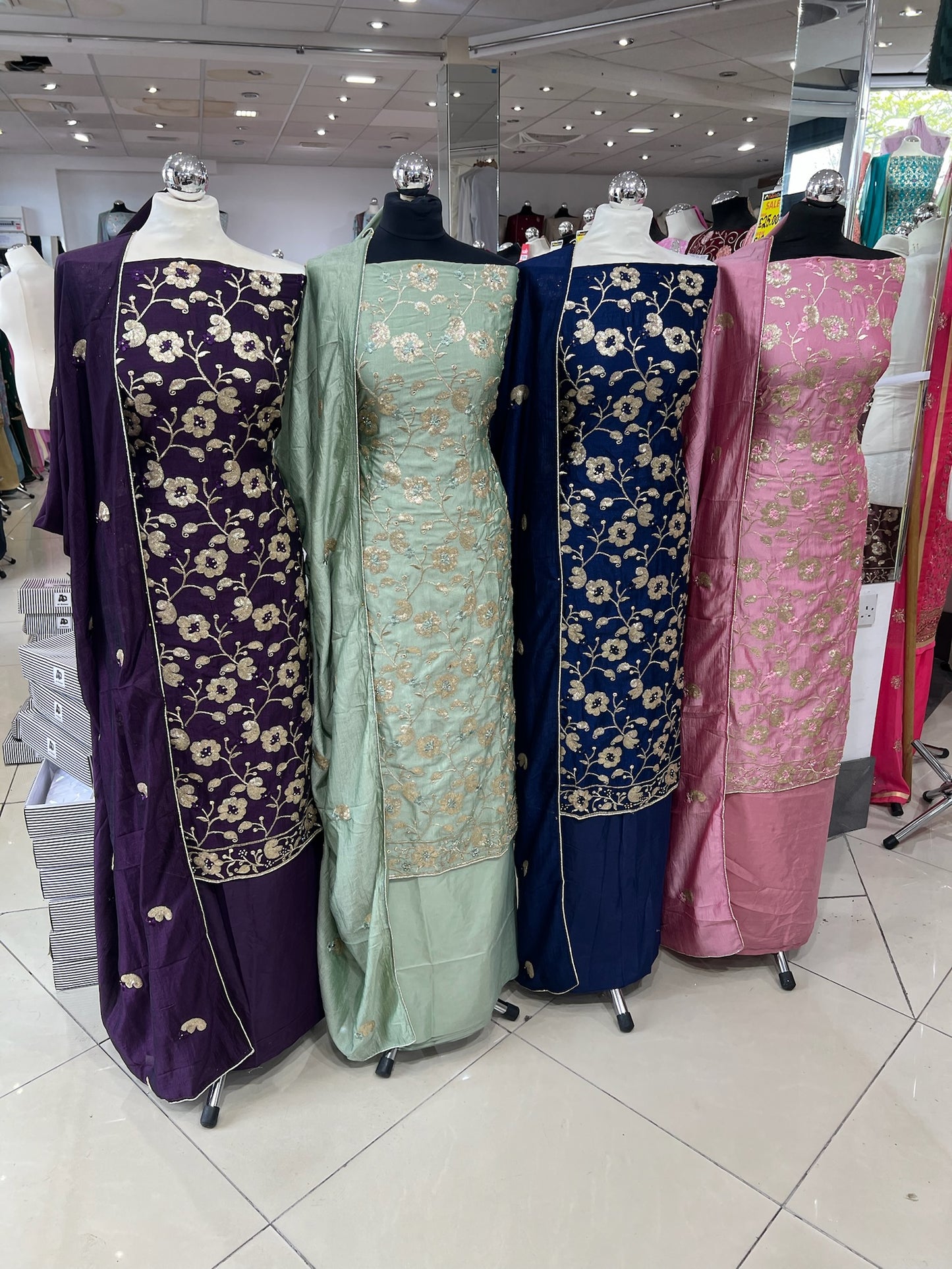 Embroidered Raw Silk