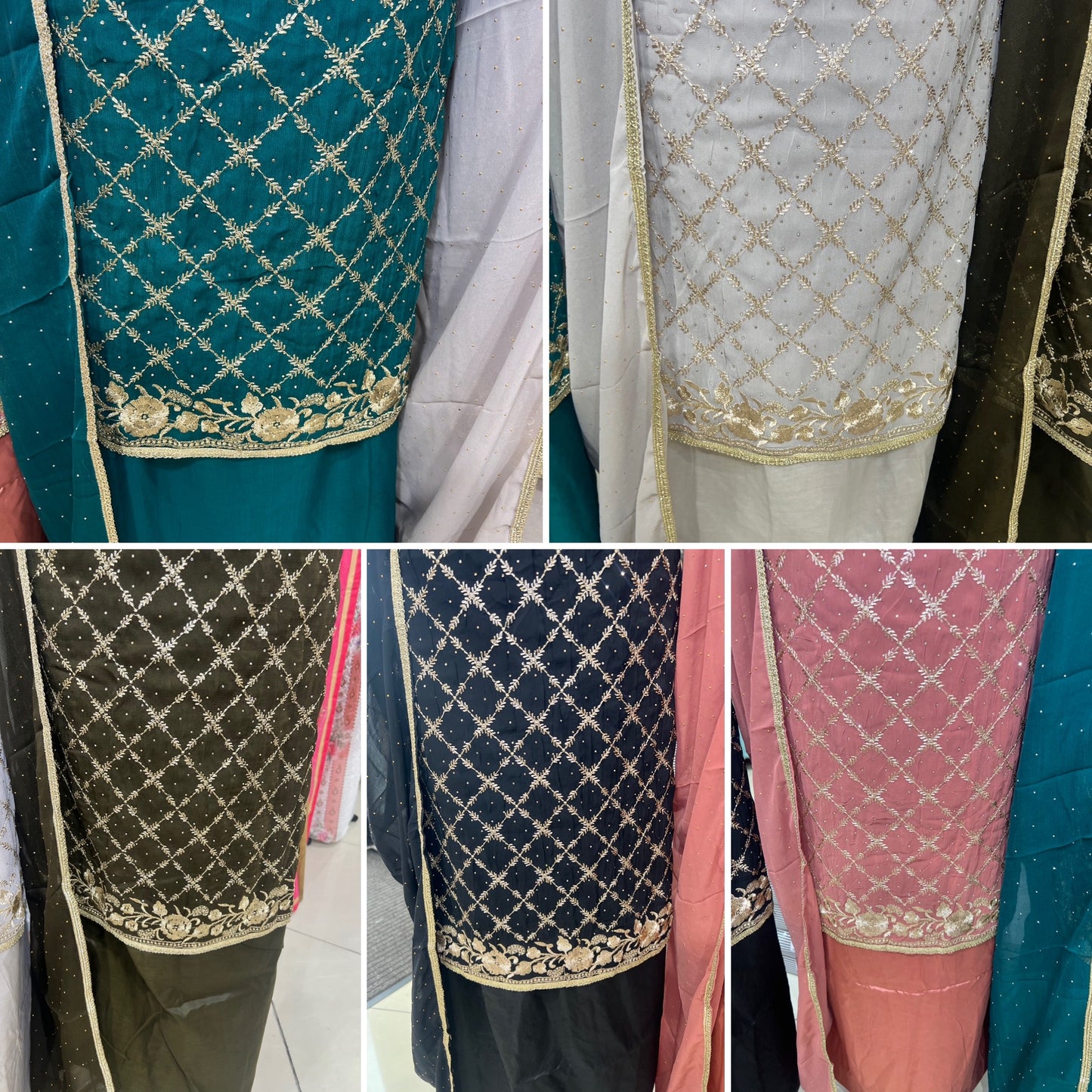 Embroidered Georgette Suit