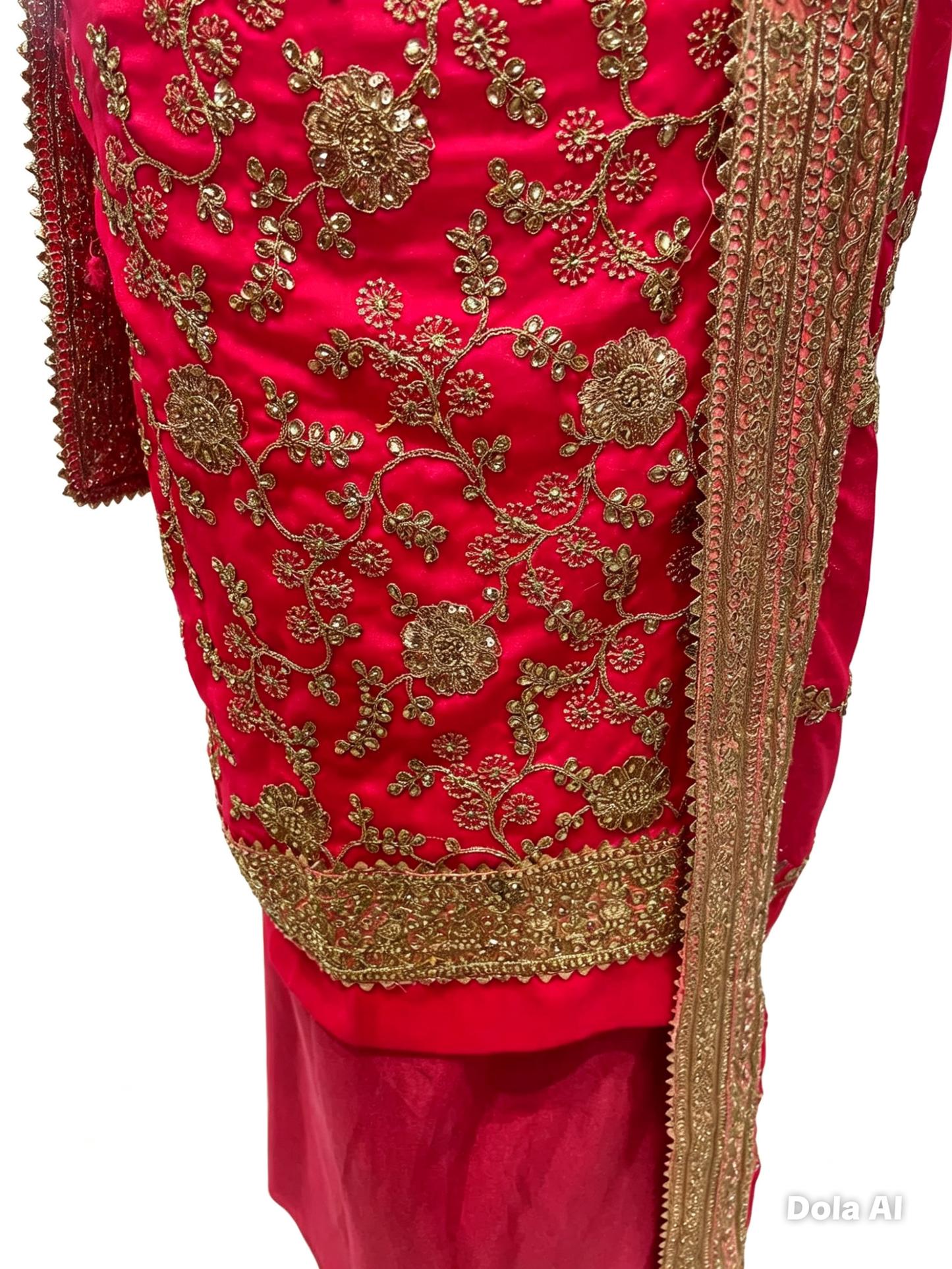Embellished Dupion Silk