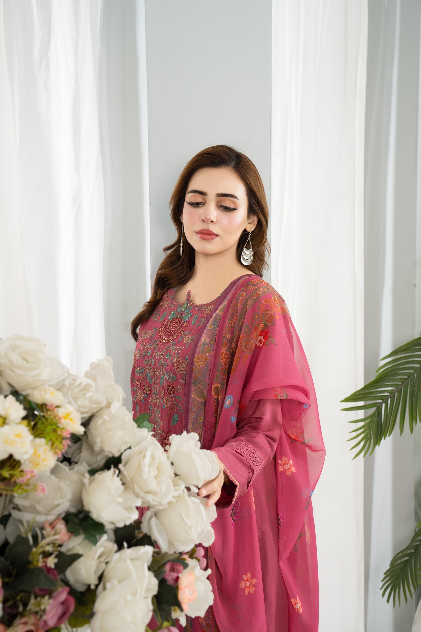 Maria B Inspired Thread‑Embroidered Luxury Viscose Suit