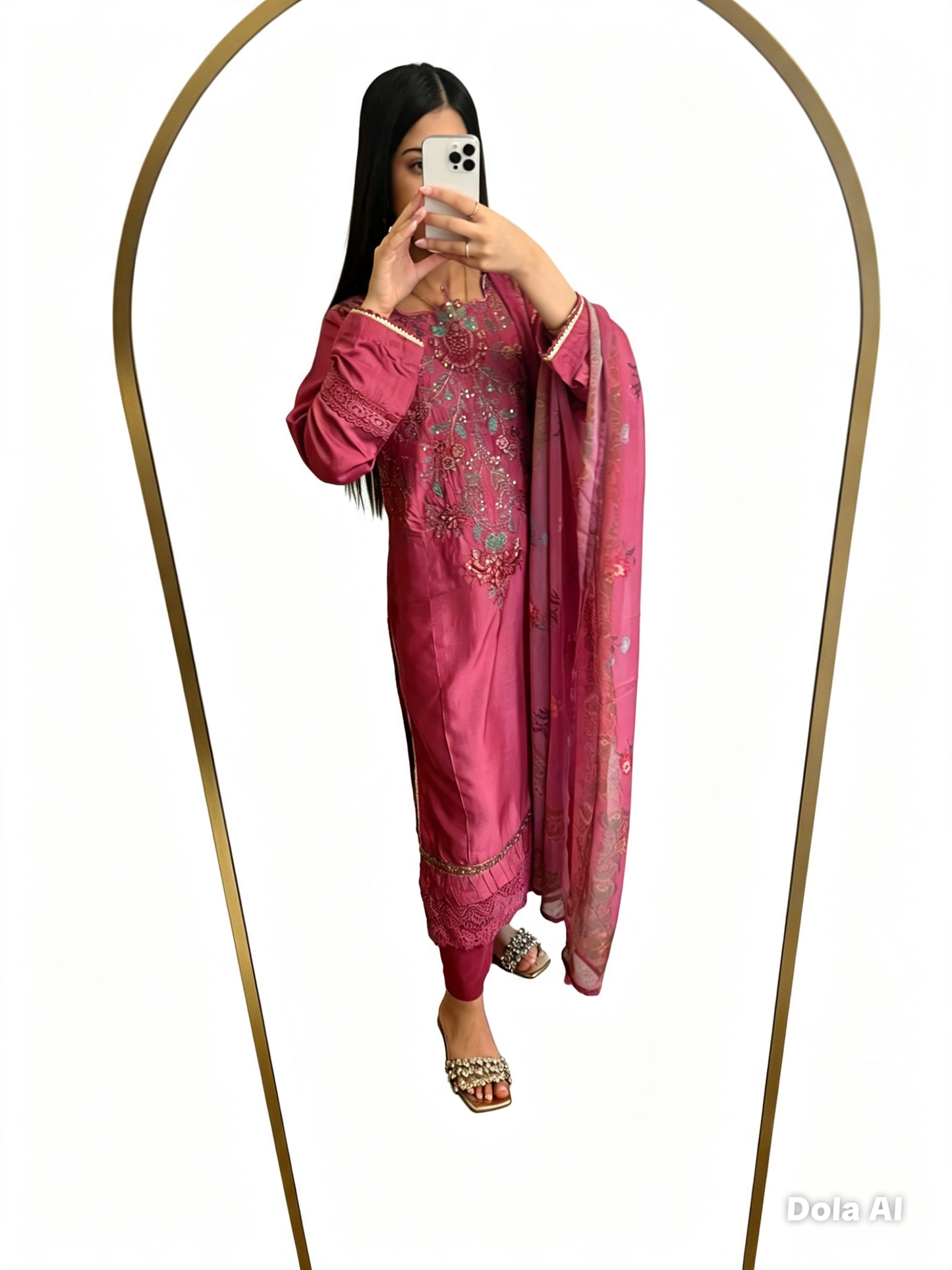 Maria B Inspired Thread‑Embroidered Luxury Viscose Suit
