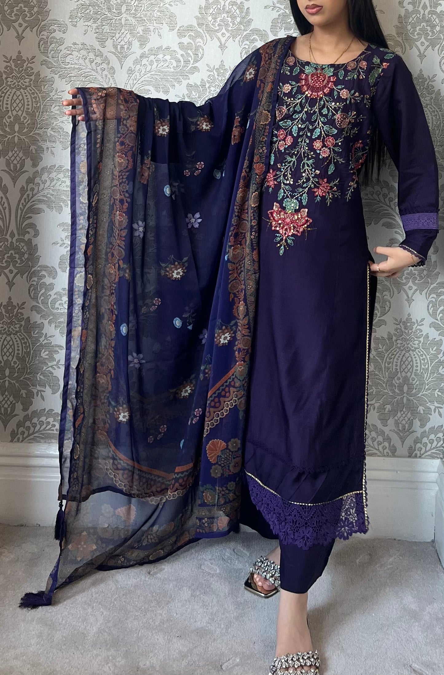 Maria B Inspired Thread Embroidered Luxury Viscose Suit