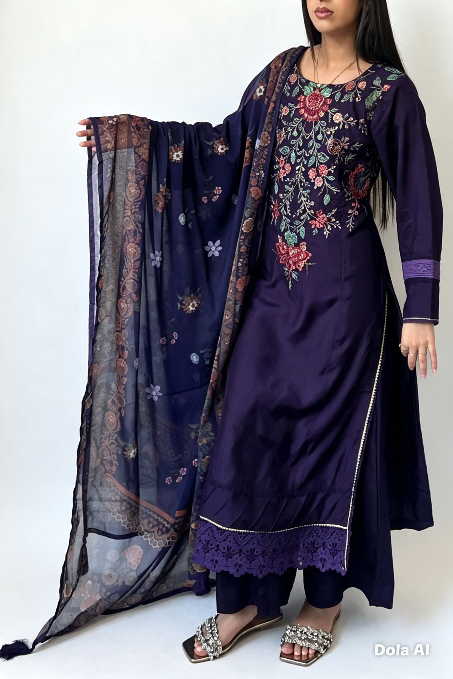 Maria B Inspired Thread Embroidered Luxury Viscose Suit