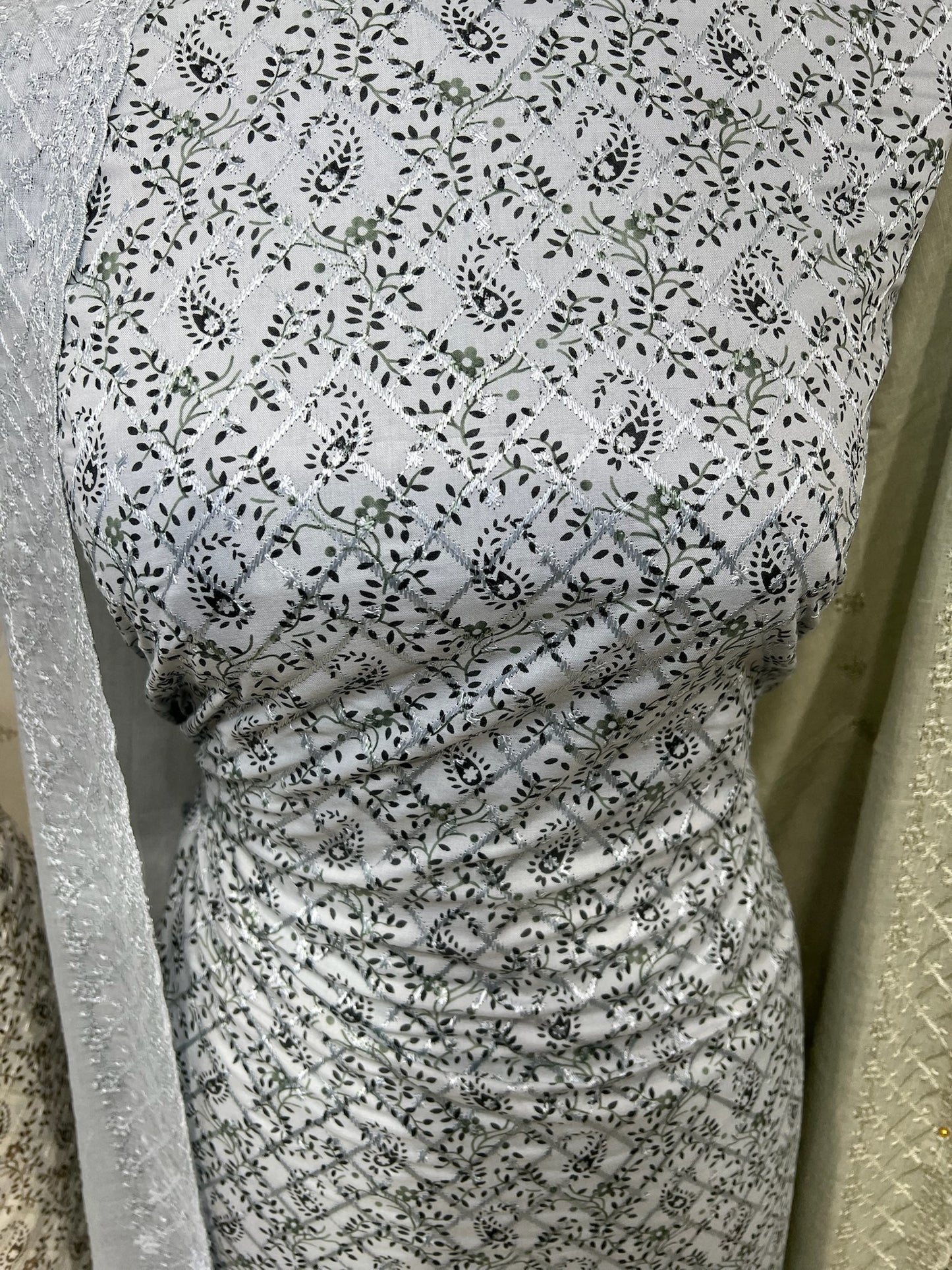 Embroidered Digital Print Cotton