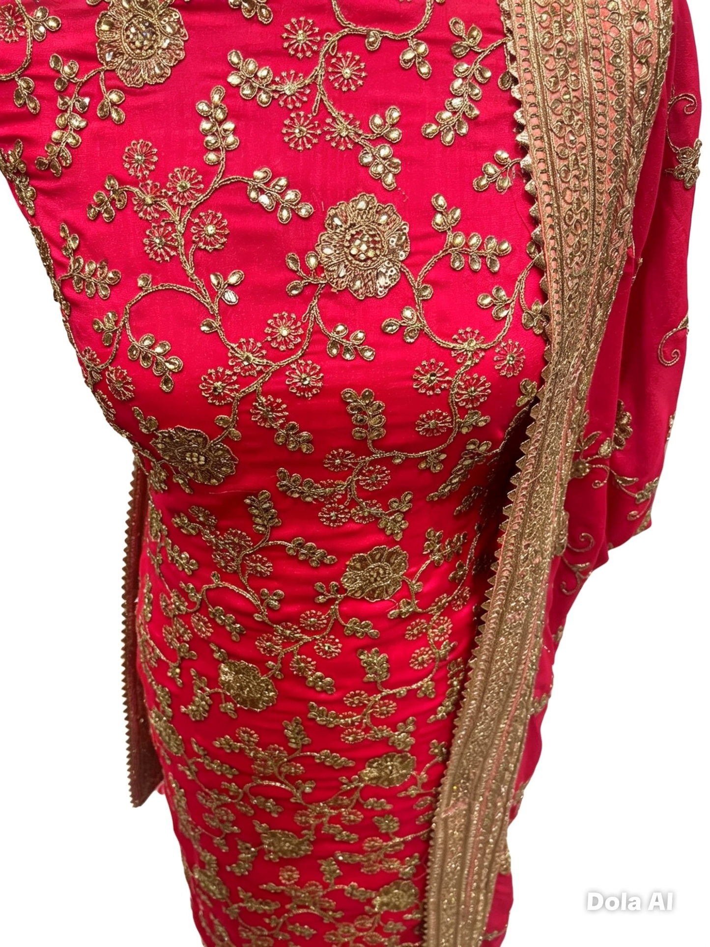 Embellished Dupion Silk