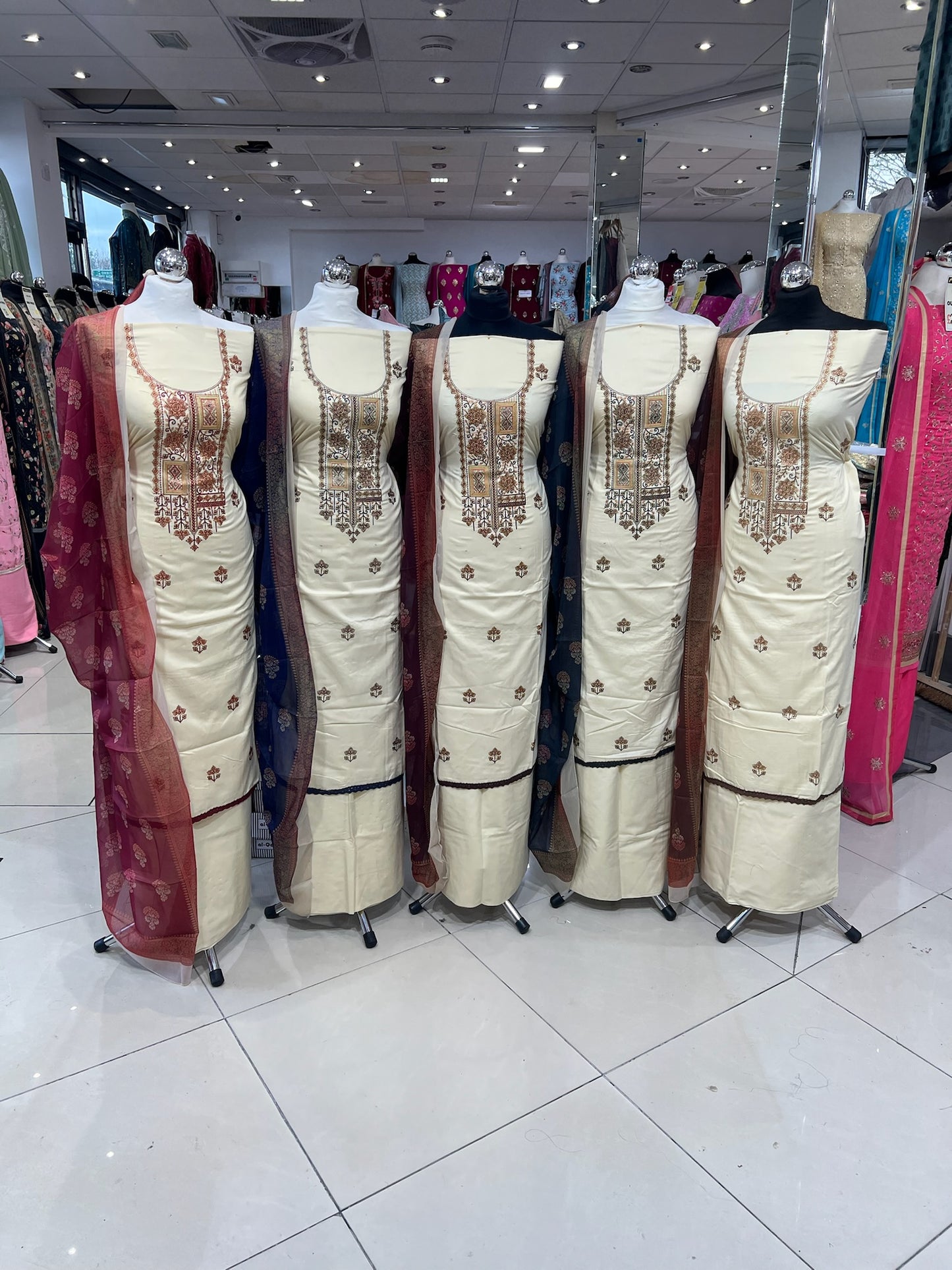 Exquisite Cotton Lawn Embroidered Neckline
