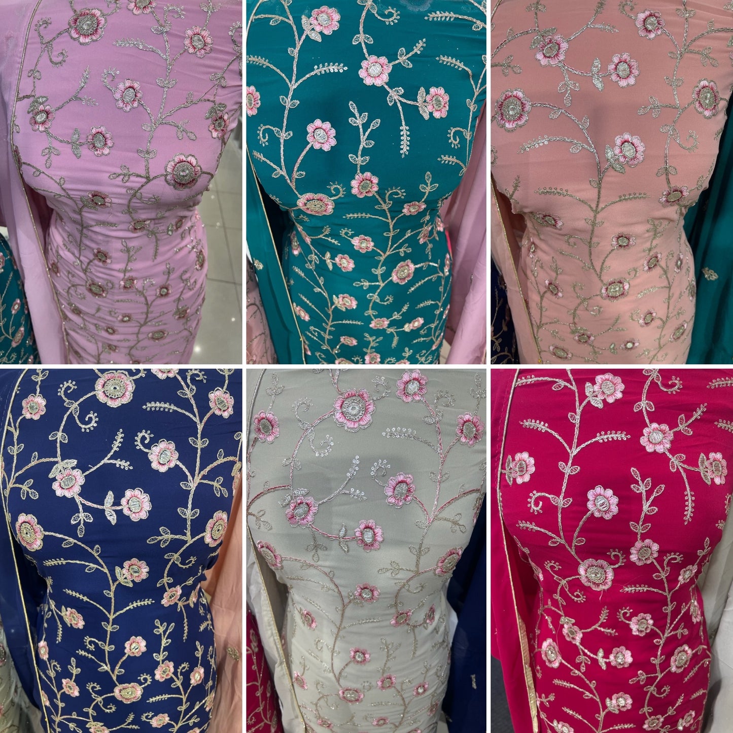 Embroidered Georgette