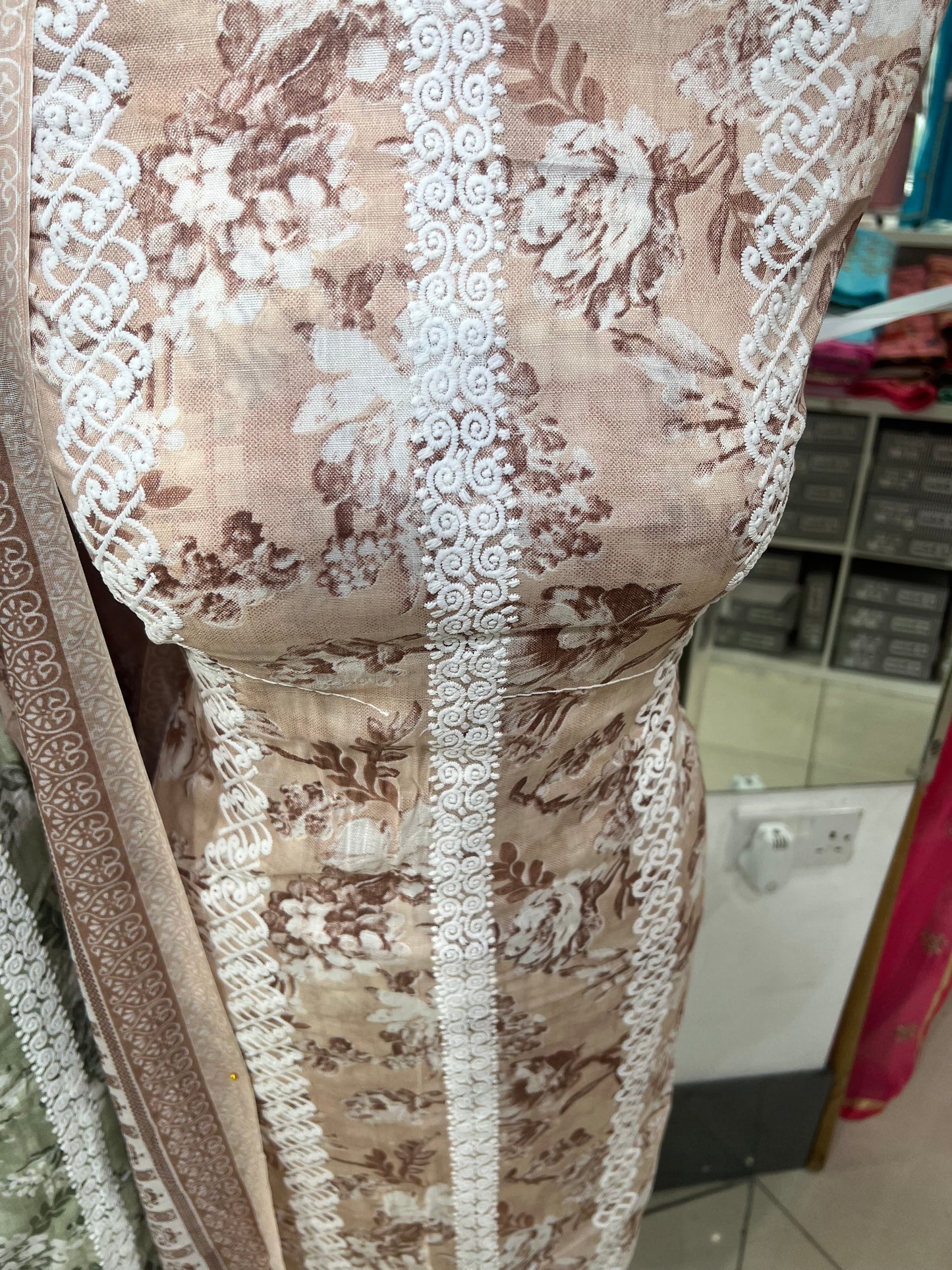 Digital Print & Embroidered Cotton