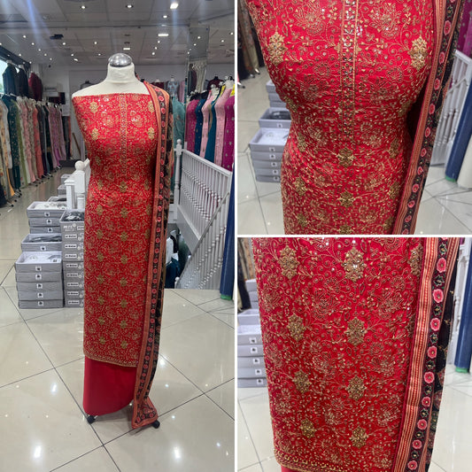 Embellished Dupion Silk