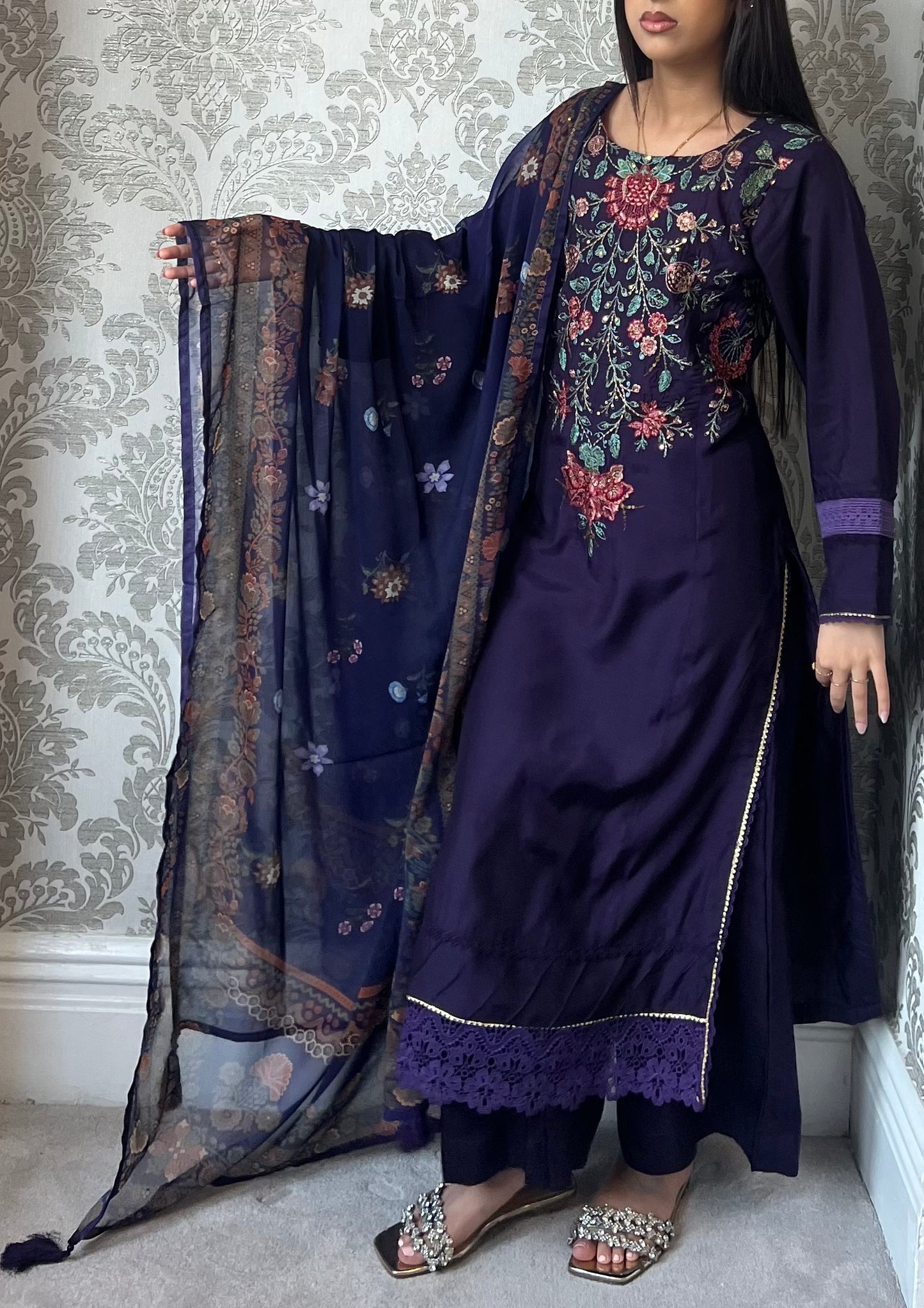 Maria B Inspired Thread Embroidered Luxury Viscose Suit