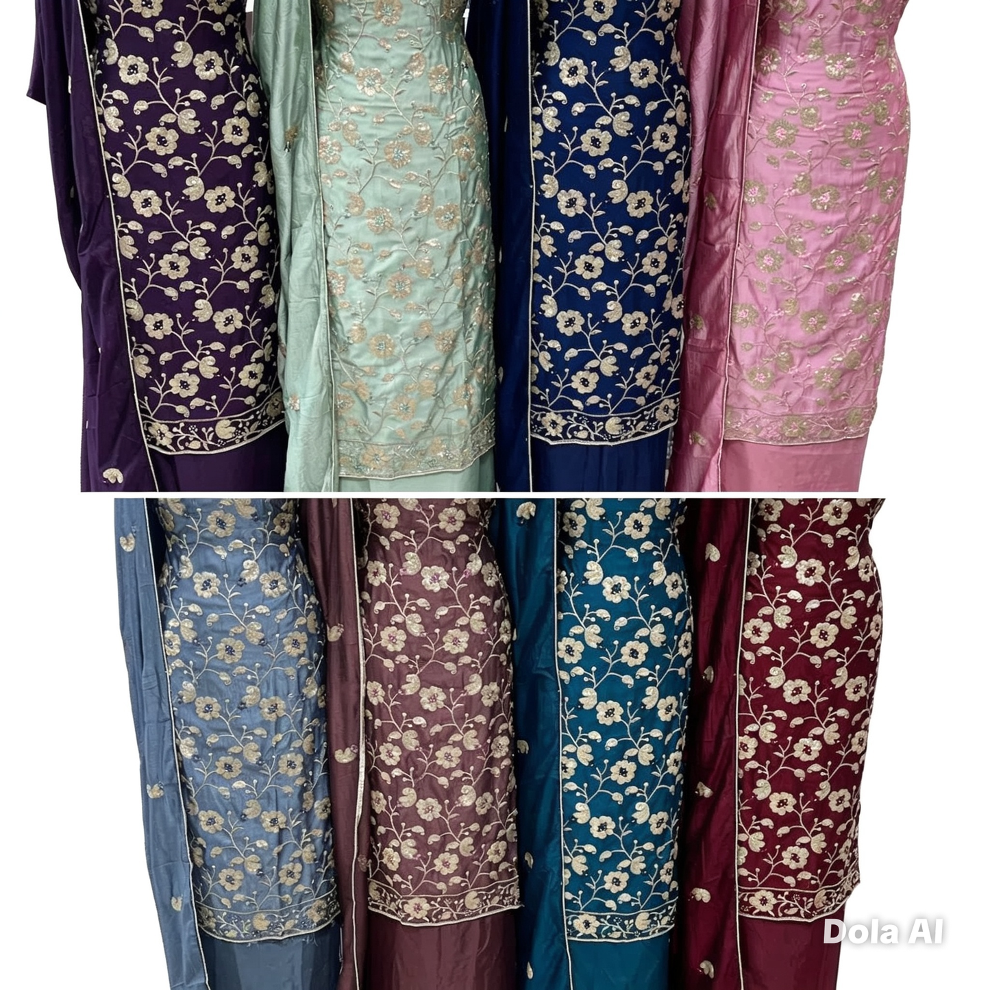 Embroidered Raw Silk