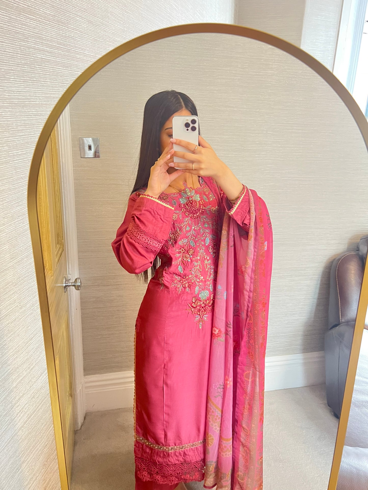 Maria B Inspired Thread‑Embroidered Luxury Viscose Suit