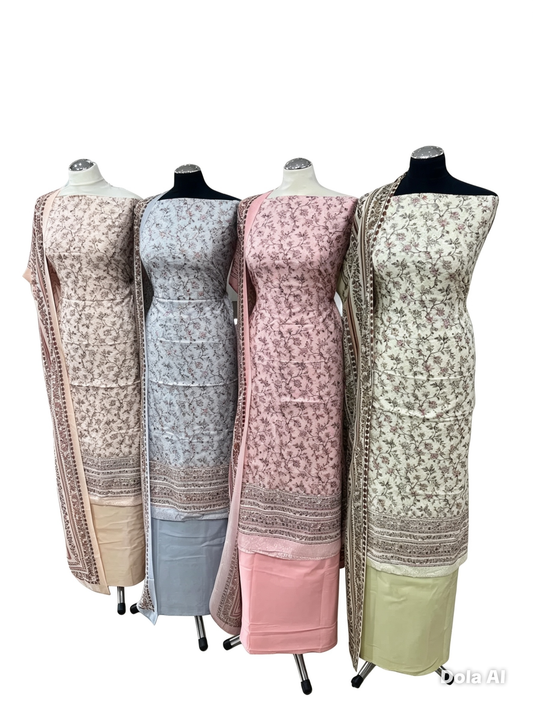 Chikankari Digital Print Lawn Cotton