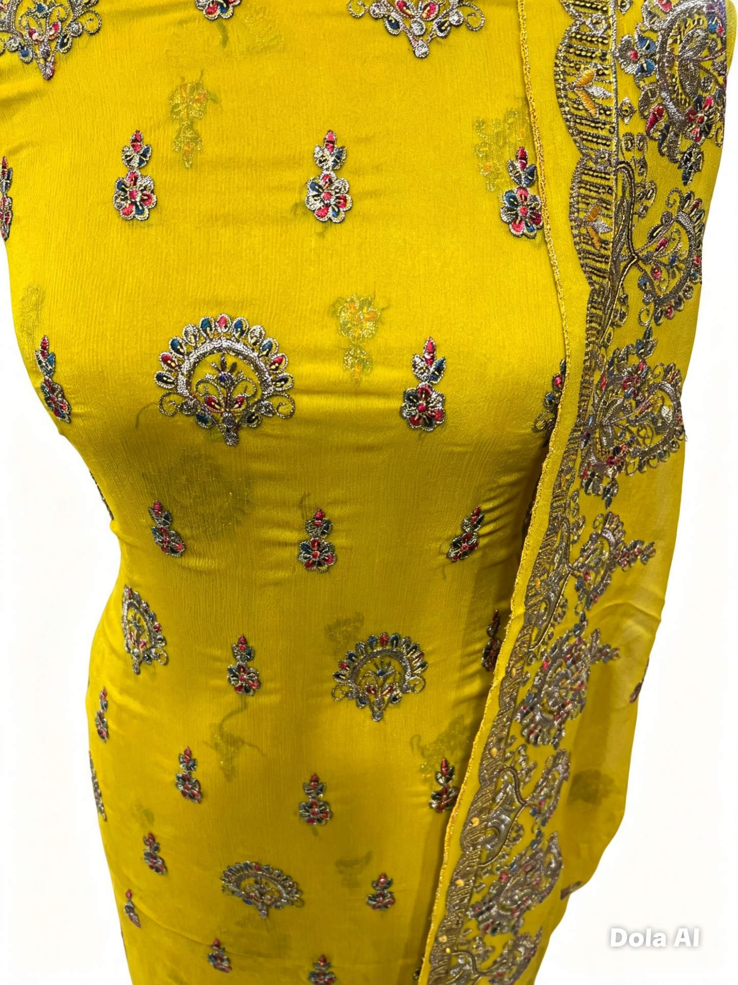 Premium Embroidered Chiffon Suit
