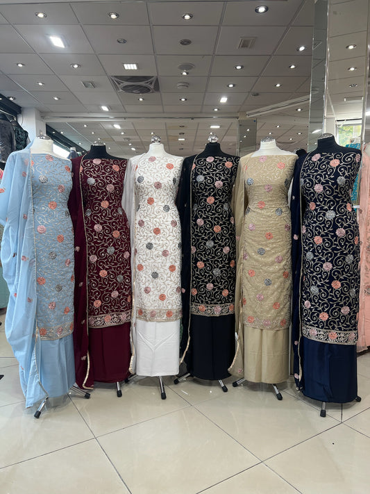 Embroidered Georgette