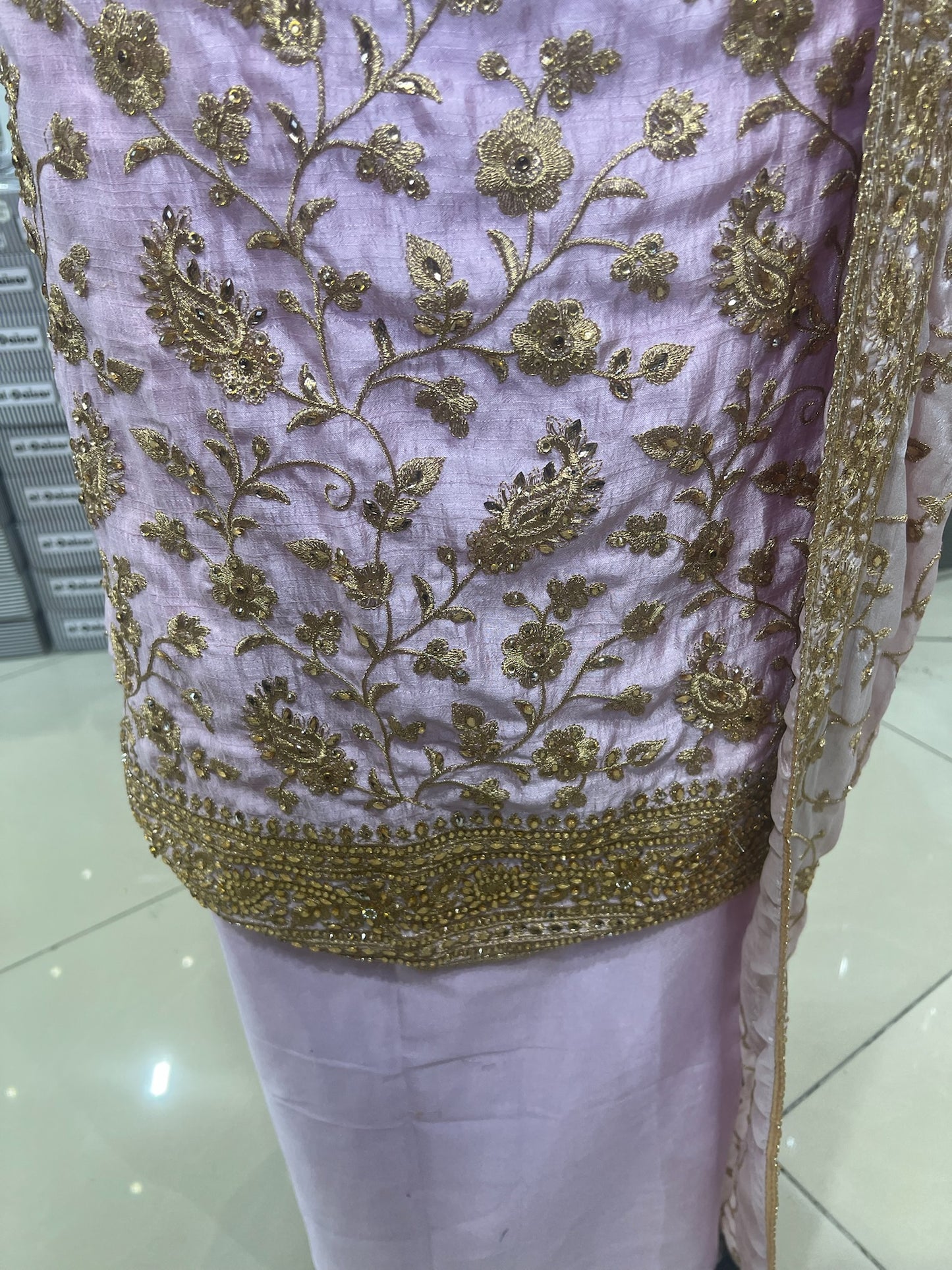 Embellished Dupion Silk