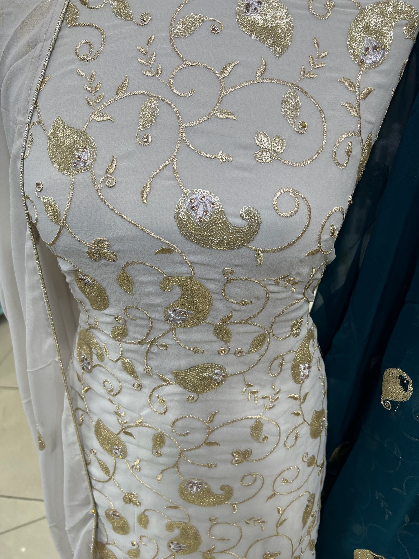 Embroidered Raw Silk
