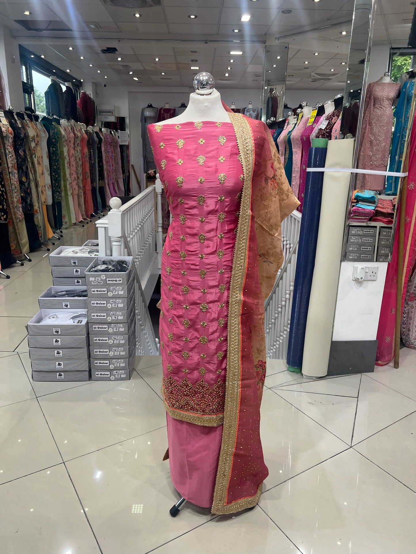 Embellished Dupion Silk