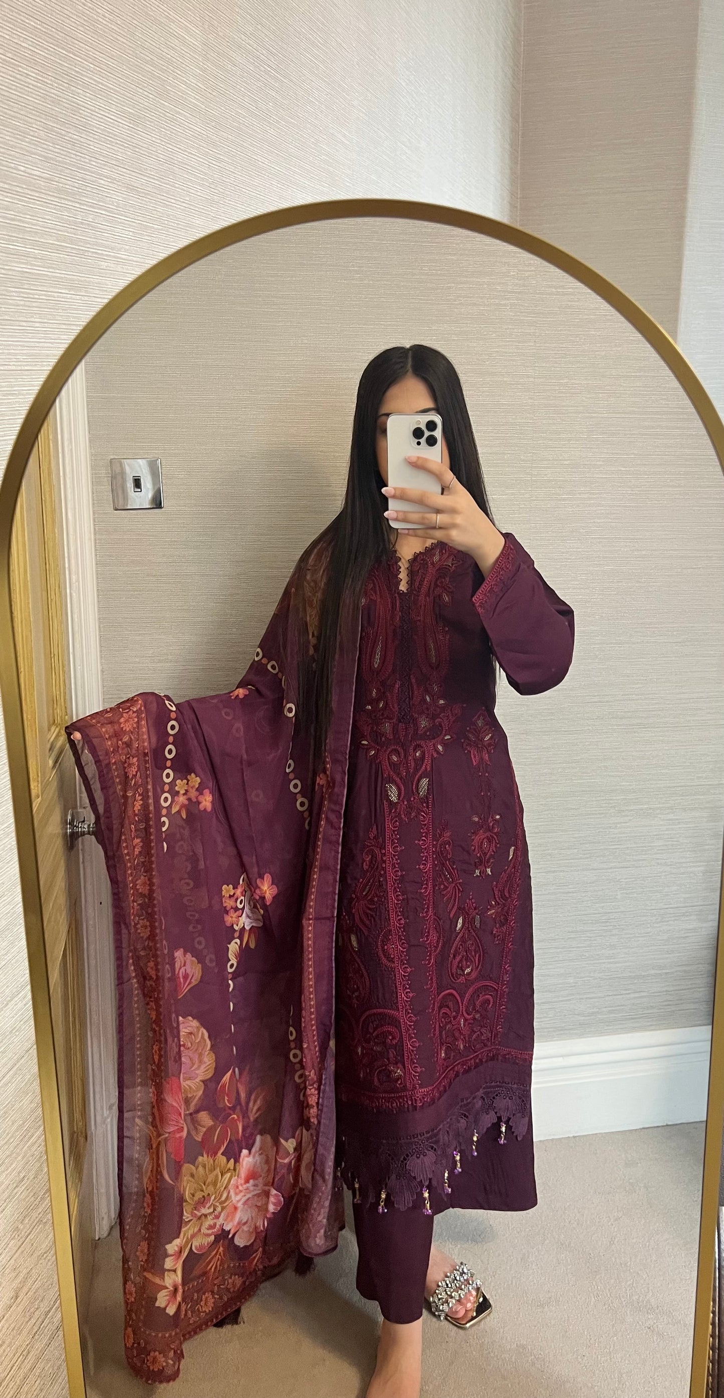 Maria B Inspired Thread Embroidered Luxury Viscose Suit Readymade