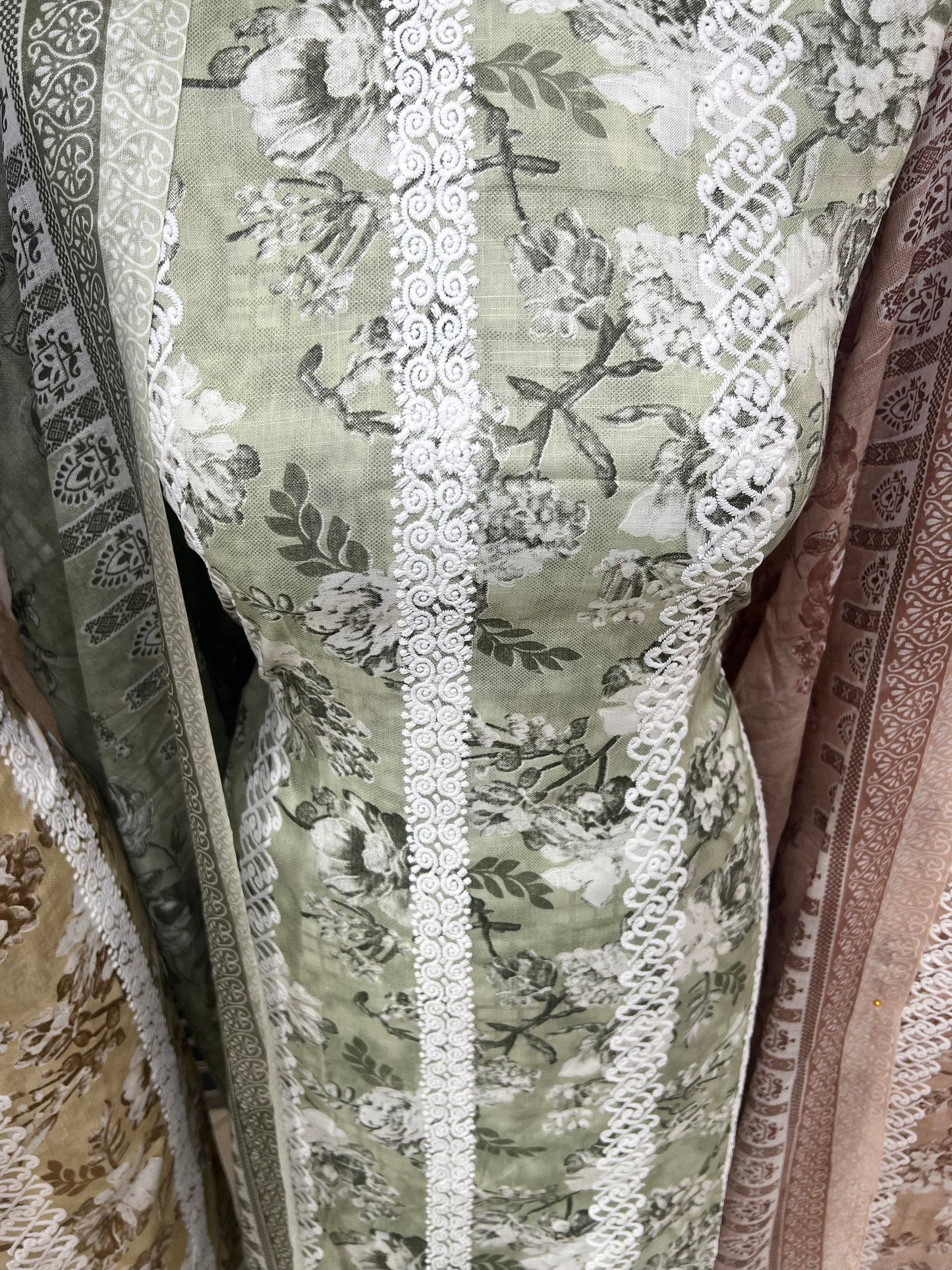 Digital Print & Embroidered Cotton