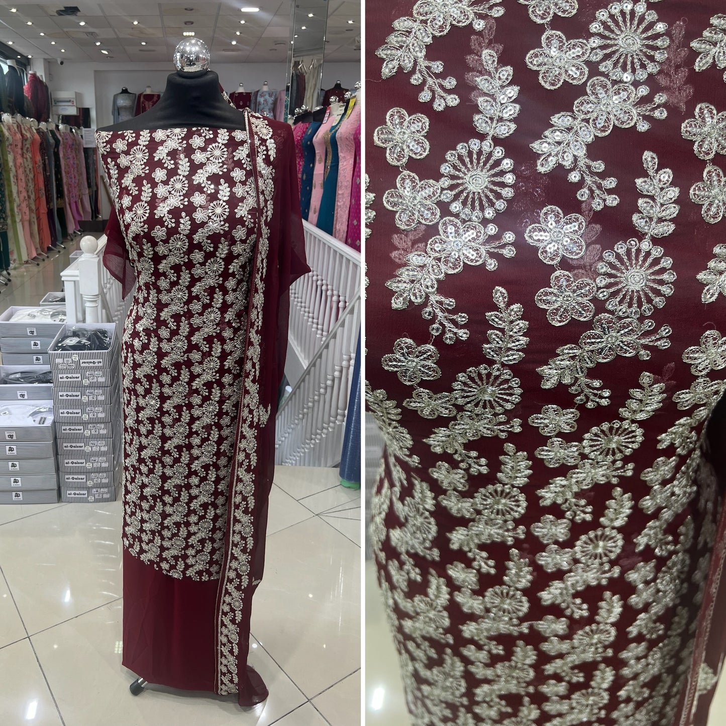 Thread Embroidered Chiffon