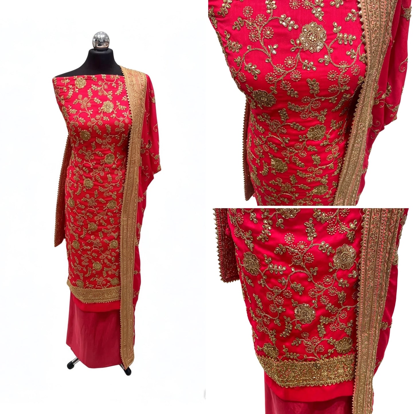 Embellished Dupion Silk