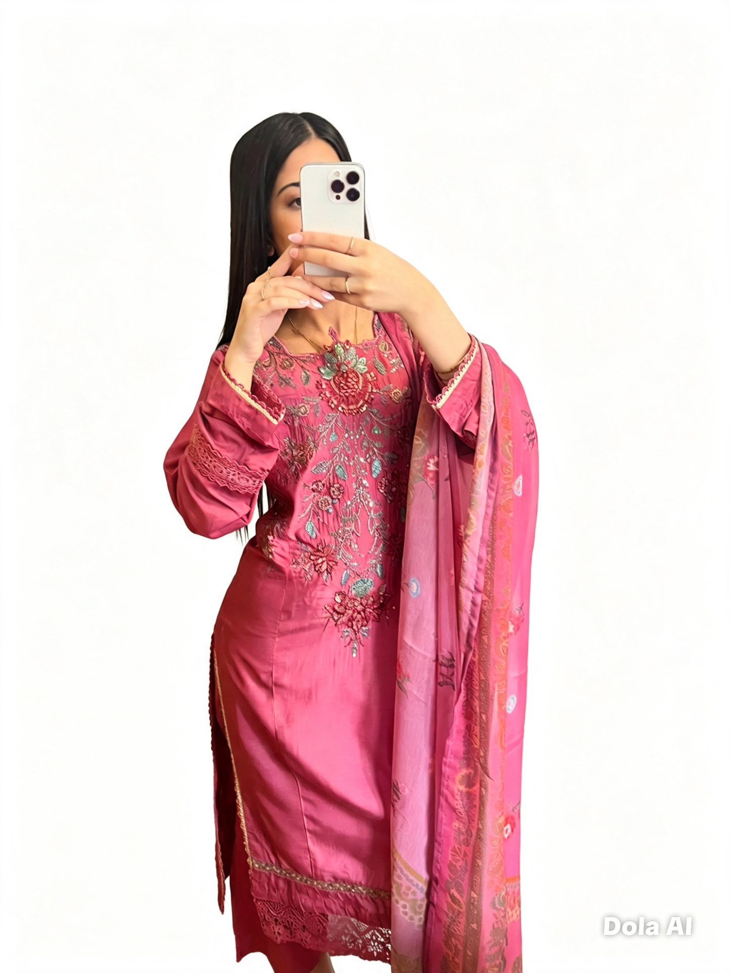 Maria B Inspired Thread‑Embroidered Luxury Viscose Suit