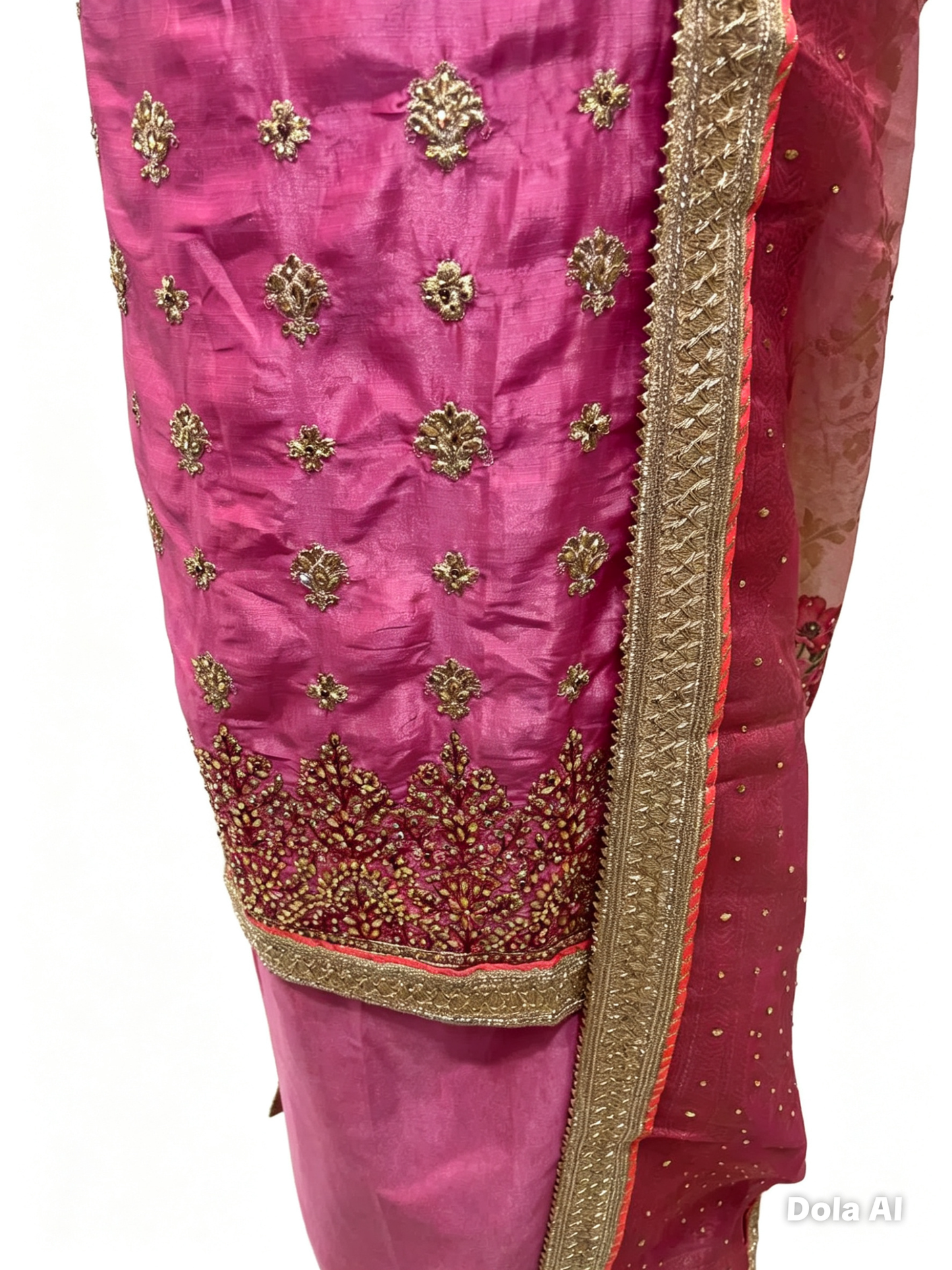 Embellished Dupion Silk