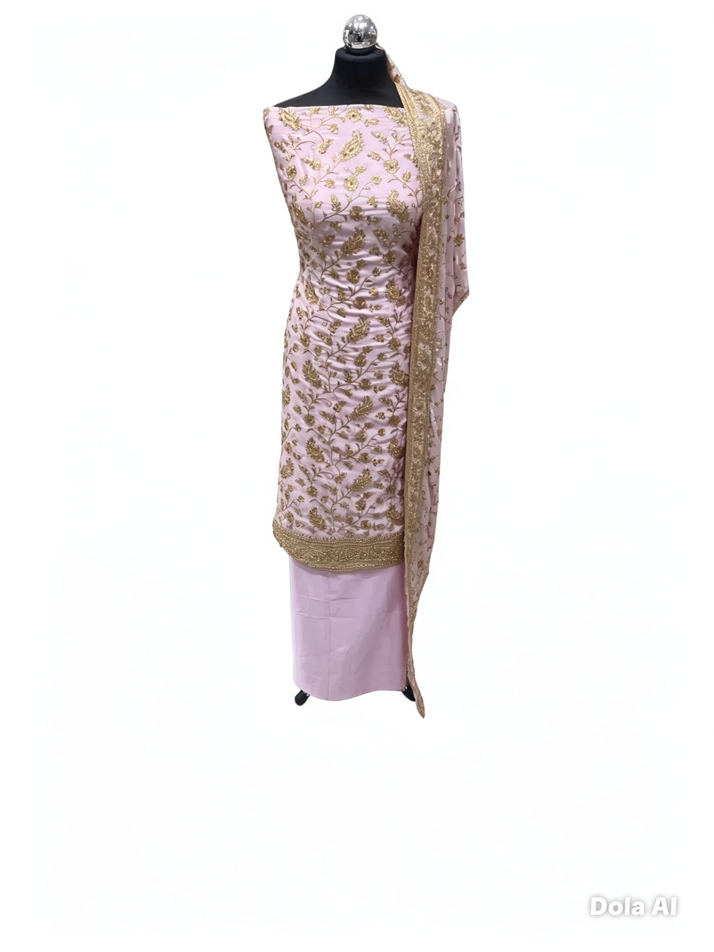 Embellished Dupion Silk