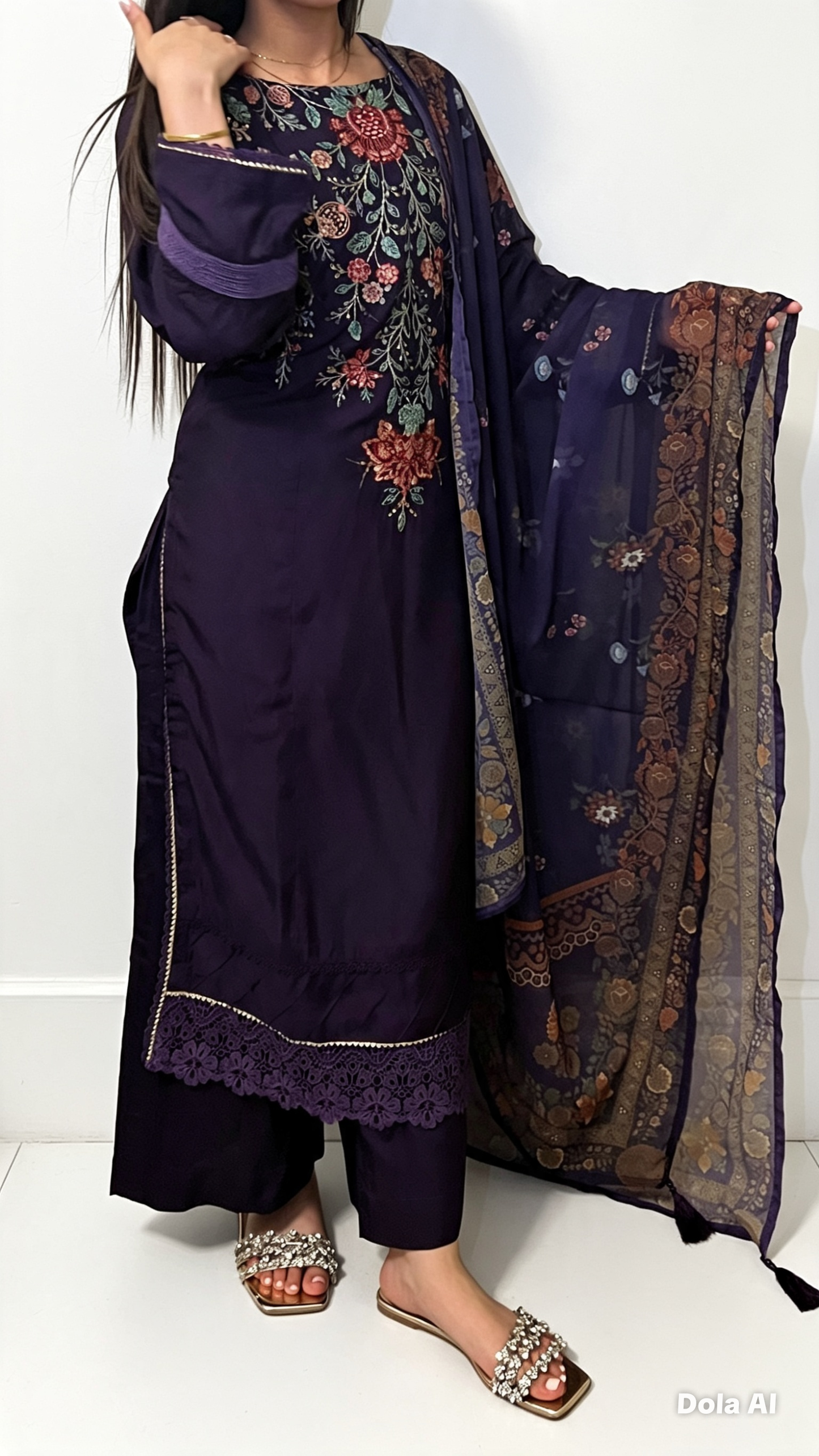 Maria B Inspired Thread Embroidered Luxury Viscose Suit