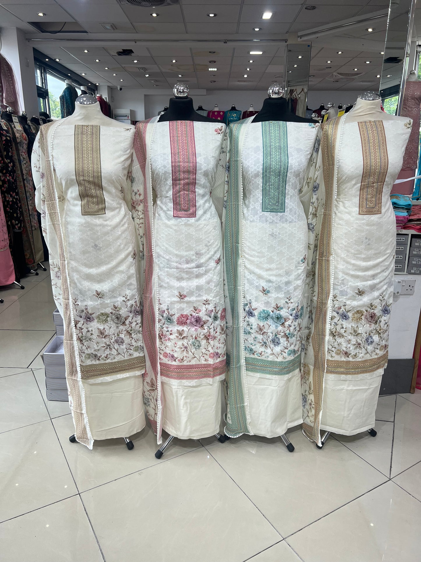 Digital Print & Embroidered Cotton