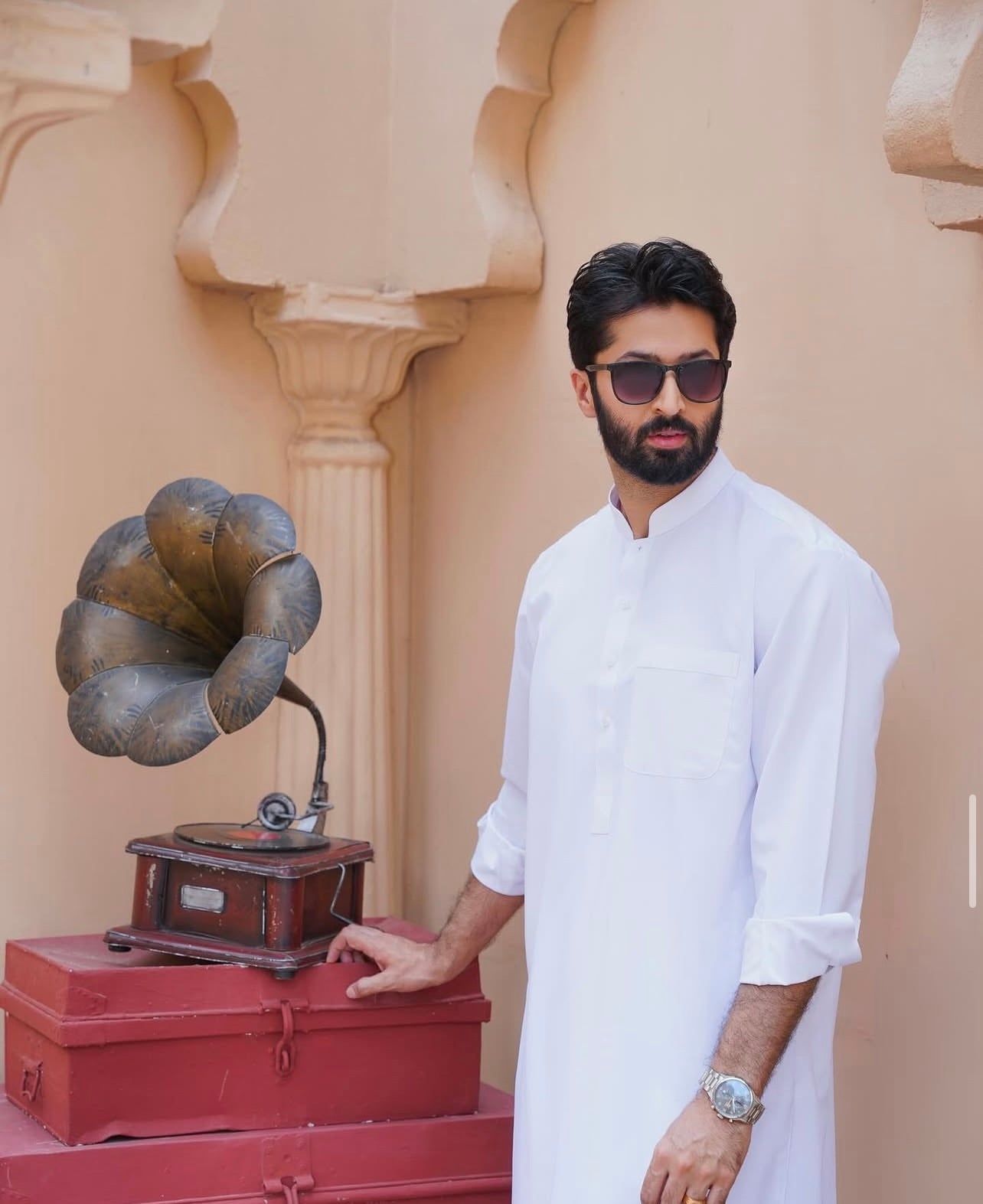 Al-Qaisar Men’s Plain Shalwar kameez WHITE