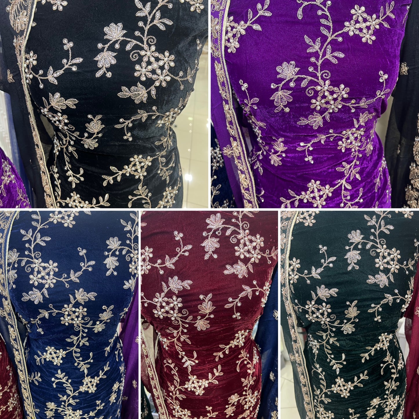 Premium Embroidered Velvet