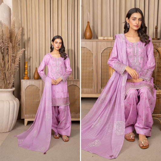 Farashy Shalwar Iznik Inspired Summer/Spring Lawn- Hot Pink Floral Farashy