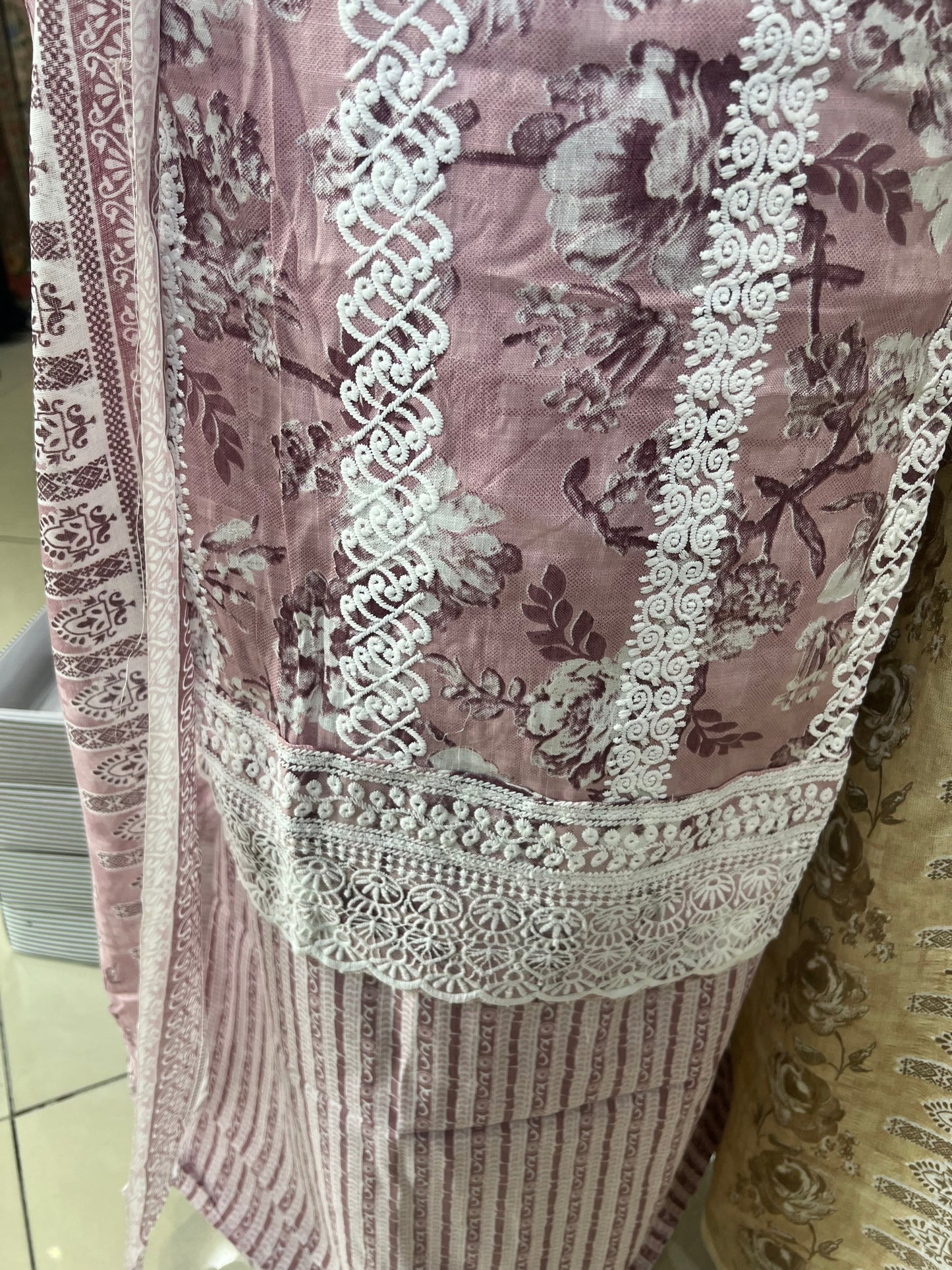 Digital Print & Embroidered Cotton