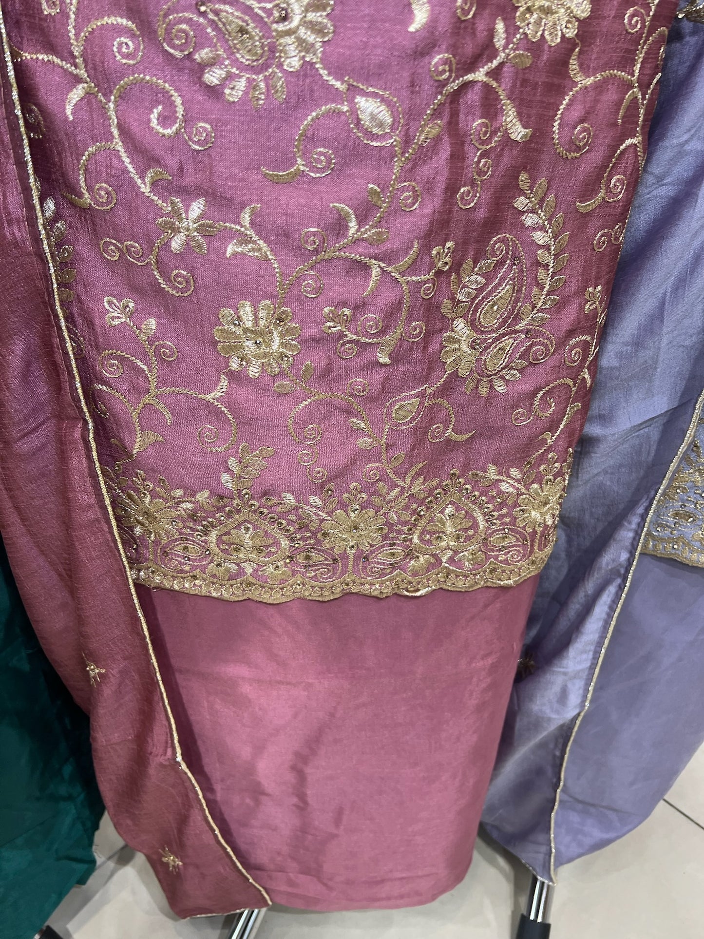 Embroidered Raw Silk